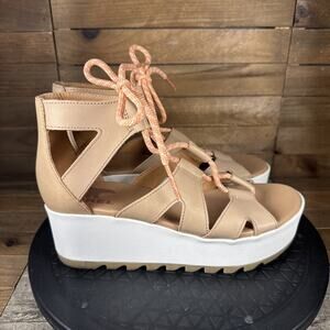 Sorel Tan and White Women's Sandals